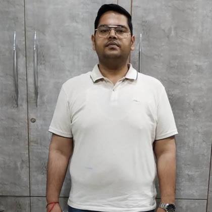 Anshul's photo after bariatric surgery